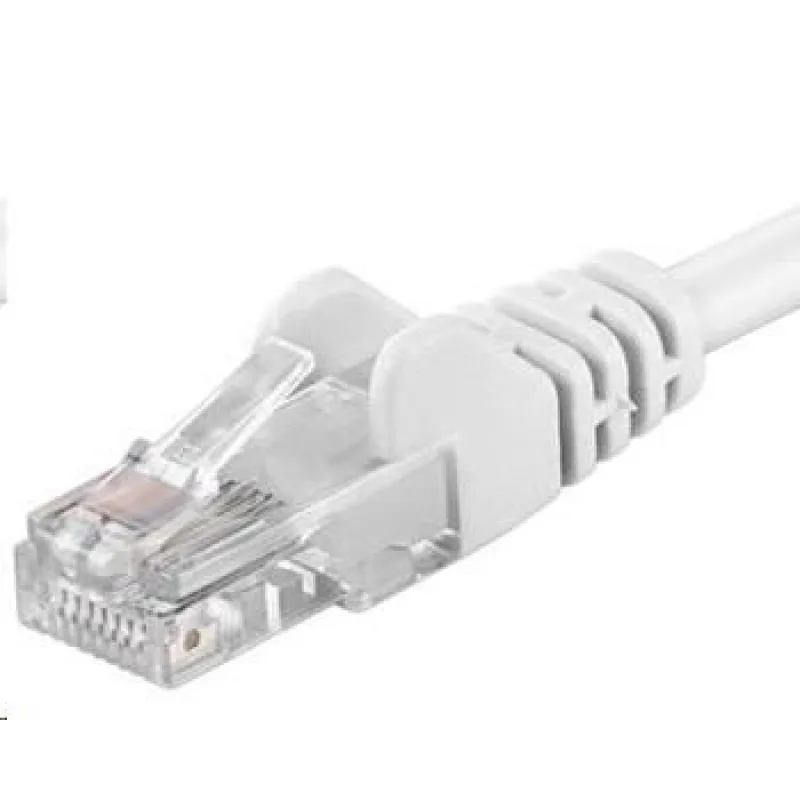 PREMIUMCORD Patch kábel UTP RJ45-RJ45 CAT5e 0.5 m biela sputp005W