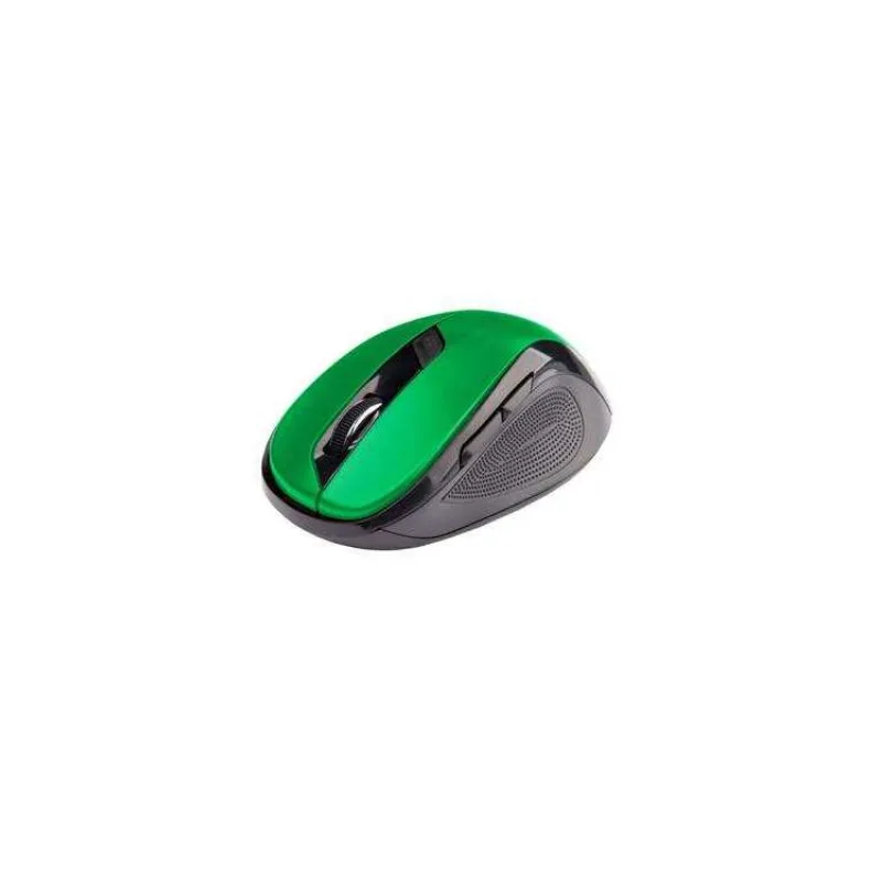 C-TECH myš WLM-02, černo-zelená, bezdrátová, 1600DPI, 6 tlačítek, USB nano receiver (WLM-02G)