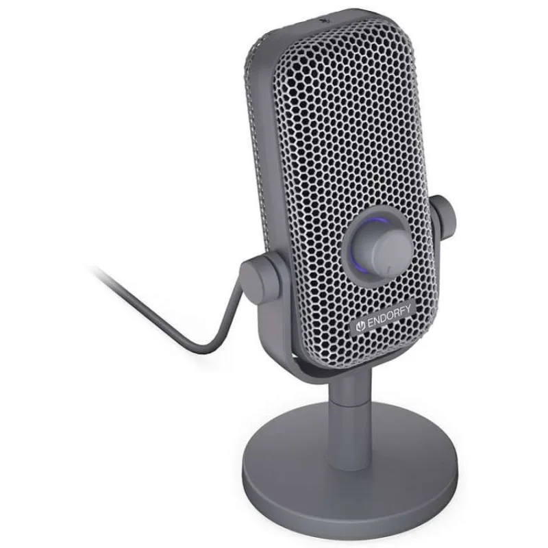 Endorfy mikrofon Solum Voice S / drátový / pop-up filtr / RGB podsvícení / USB-C / šedý (EY1B024)