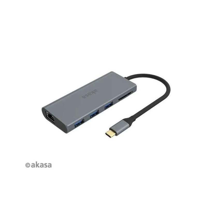 AKASA - externý USB hub - USB typ-C na 9-in-1 (AK-CBCA21-18BK)