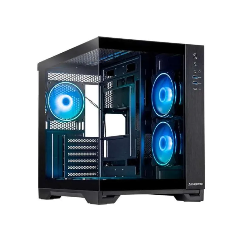 CHIEFTEC skříň VISIO, ATX, 1x USB-C 3.2, 2x USB 3.0, 6x 120mm ARGB Fan, černá (GM-30B-TG-OP)