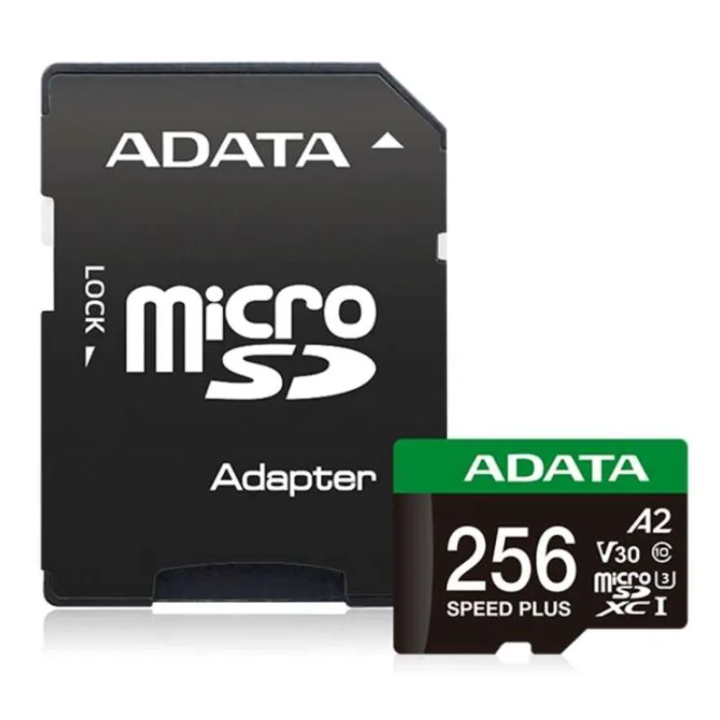Adata Speed Plus/Micro SD/256GB/UHS-I U3/Class 10/+ Adaptér (UD256GUI3V30A2SP-RA1)