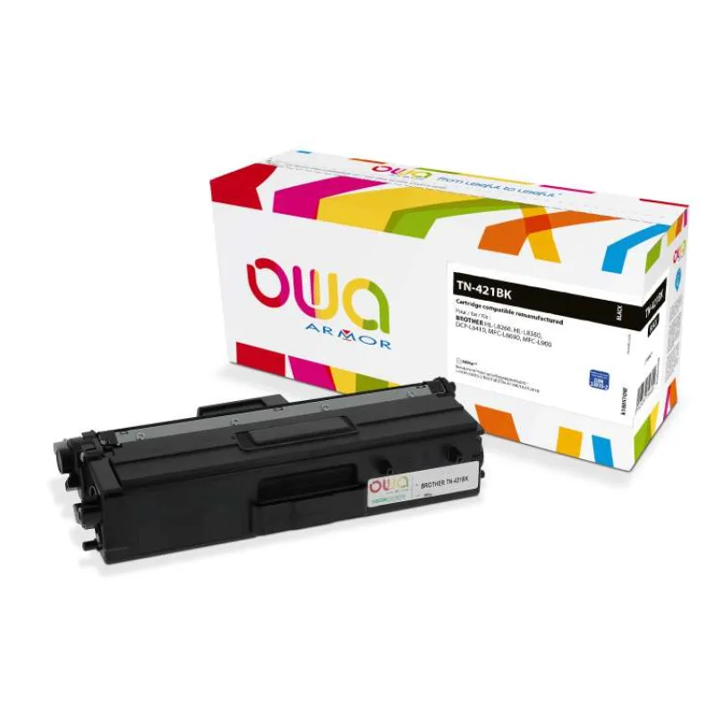 OWA Armor toner kompatibilný s Brother TN-421BK, 3000st, čierna/black (K18057OW)