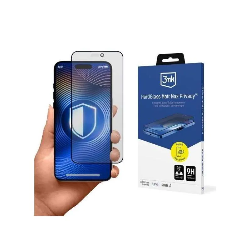 3mk tvrzené sklo HardGlass Matt Max Privacy pro Apple Iphone 17 Pro (5903108679954)