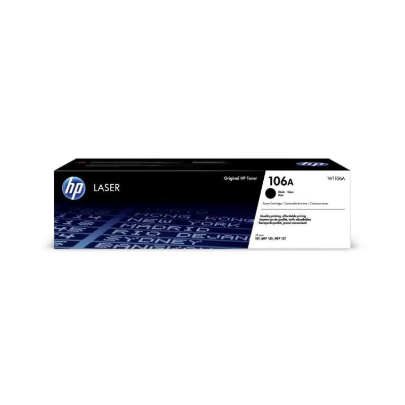 HP Čierna originálna laserová tonerová kazeta HP 106A (1000 strán) (W1106A)
