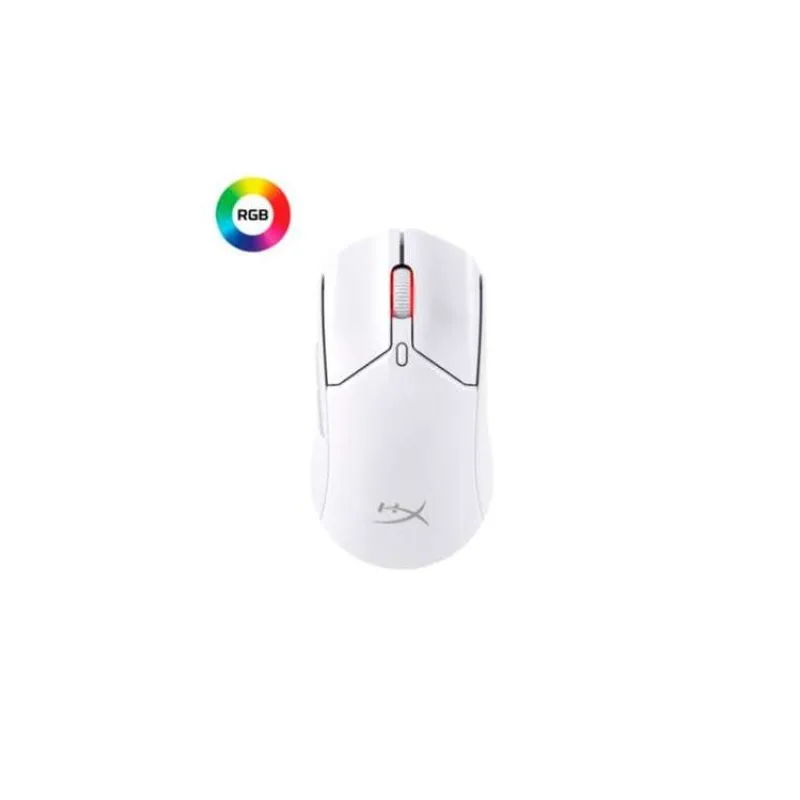 HP HyperX Pulsefire Haste 2/Herná/Optická/Pre pravákov/26 000 DPI/USB+BT/Biela (6N0A9AA)