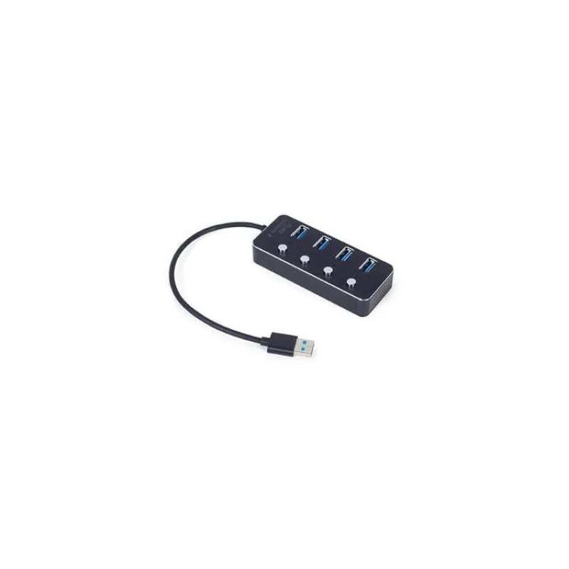 Gembird USB hub 4-port USB 3.1 (Gen 1) hub s vypínači (UHB-U3P4P-01)
