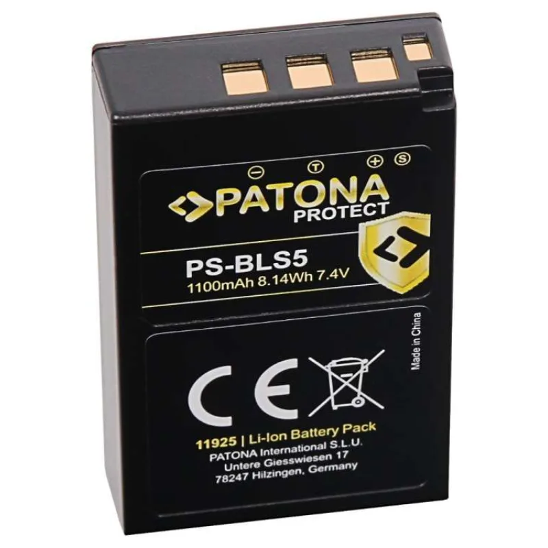 PATONA baterie pro foto Olympus BLS5 1100mAh Li-Ion Protect (PT11925)