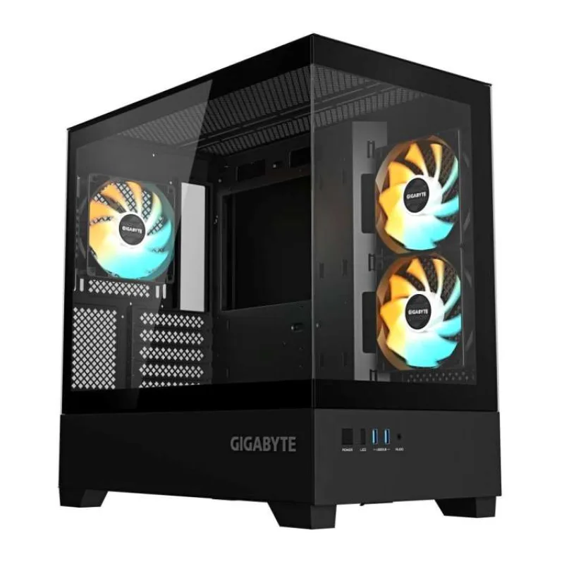 GIGABYTE C201 PANORAMIC/Midi Tower/Transpar./Čierna (GB-C201P)