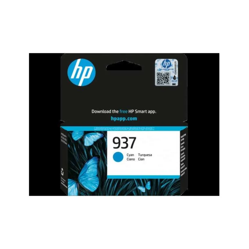 HP 937e EvoMore Cyan Original Ink Cartridge 1650 str (4S6W6NE#CE1)