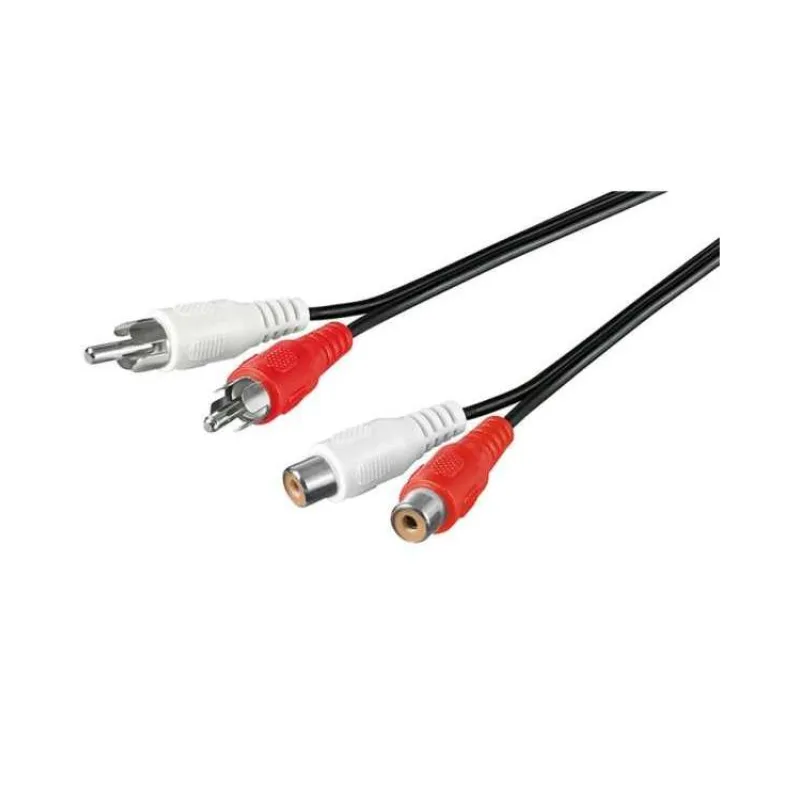 PREMIUMCORD Predlžovací audio kábel 2x Cinch - 2x Cinch (RCA, M/F) 15m (kjackcmf2-15)