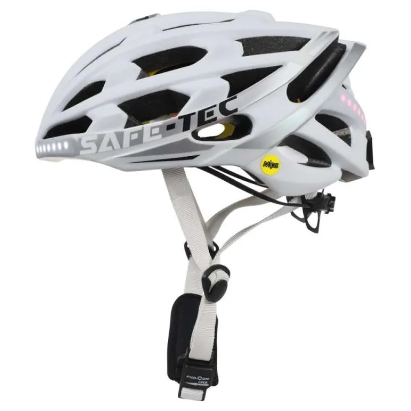 SAFE-TEC Chytrá Bluetooth helma/ Repro/ MIPS/ TYR3 White XL (2003-075)