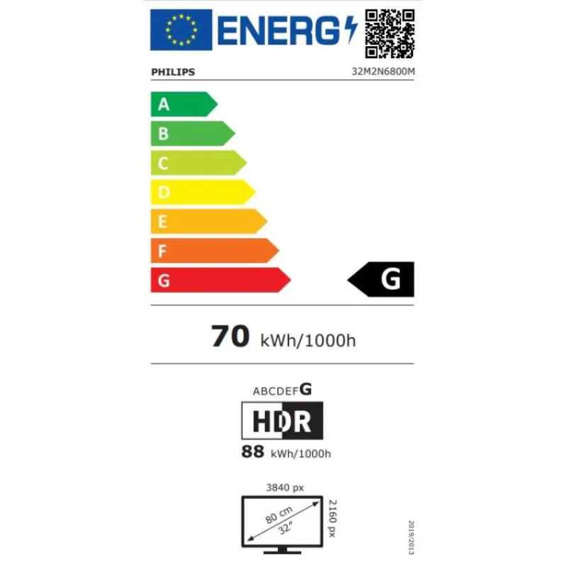 Philips MT IPS LED 31,5" 32M2N6800M/00 - IPS panel, 3840x2160, 2xHDMI, DP, nast vysky (32M2N6800M/00)