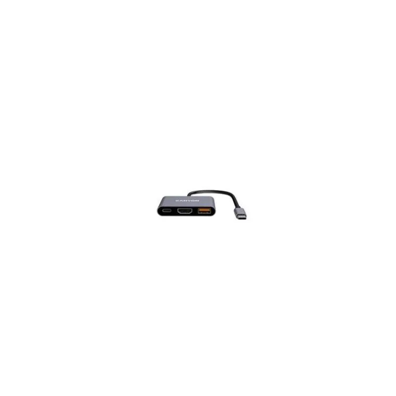 Canyon DS-4, USB-C HUB, 3 porty. 1xUSB-C, 1xUSB 3.2, 1xHDMI, 4K display support, 100W fast charging, 10Gbps (CNS-TDS4)