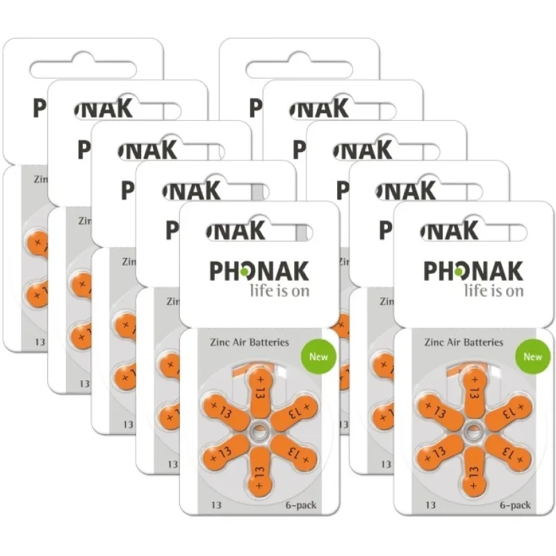 PHONAK 13 / PR48 značkové baterie do naslouchadel. Balení 10xBL6