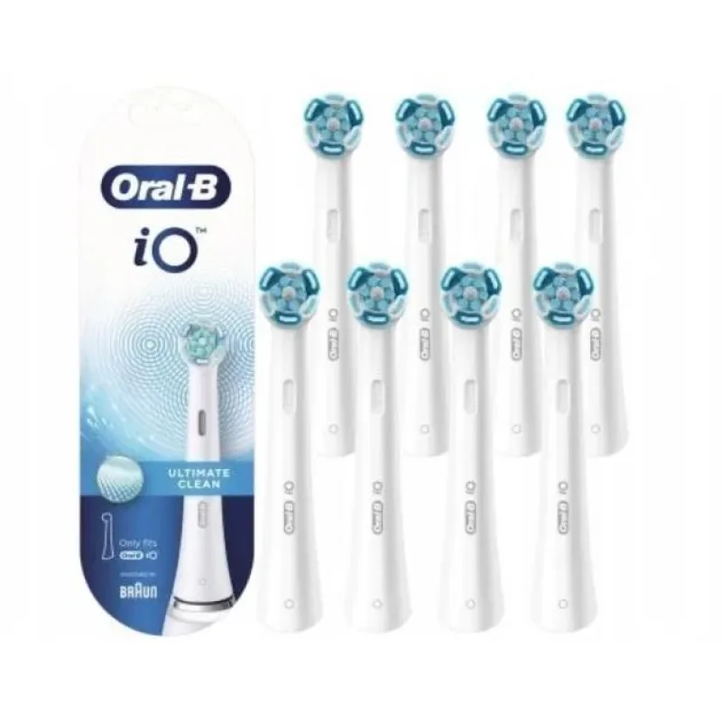 Oral-B iO Ultimate Clean náhradní hlavice k zubnímu kartáčku, 8 ks…