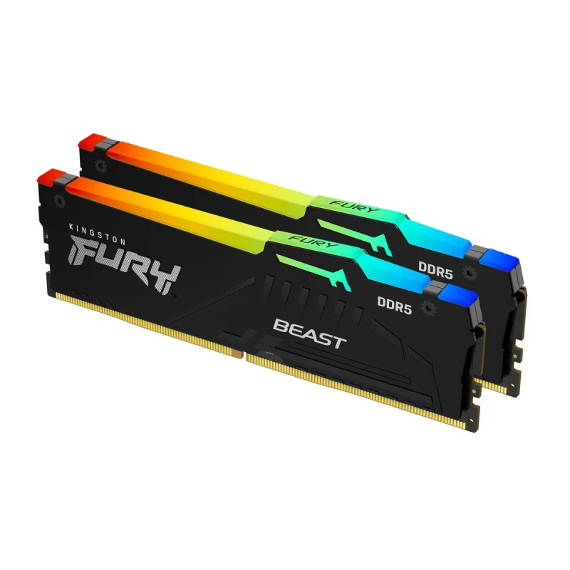 KINGSTON DIMM DDR5 64GB (Kit of 2) 6000MT/s CL30 Non-ECC FURY Beast RGB…