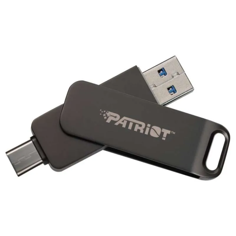 Patriot RAGE R550/128GB/USB 3.2/USB-A + USB-C/Čierna (PE128GR550DSAD)