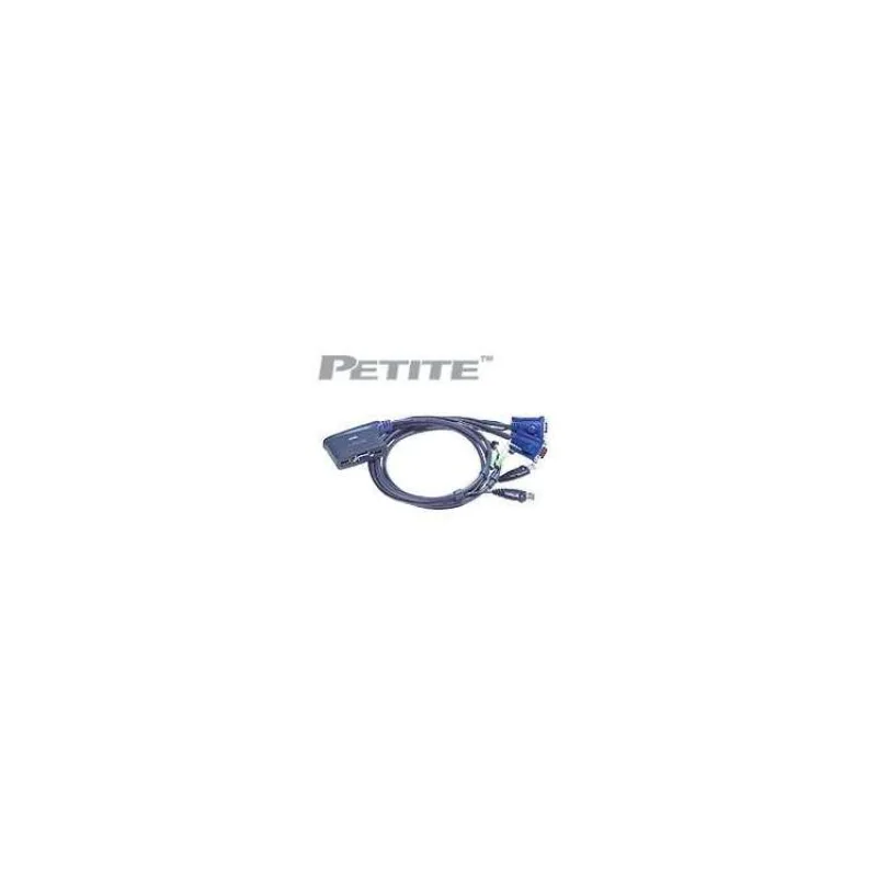 ATEN KVM prepínač 2-portový VGA KVMP USB2.0, mini, audio, 1,8 m káble (CS-62U)