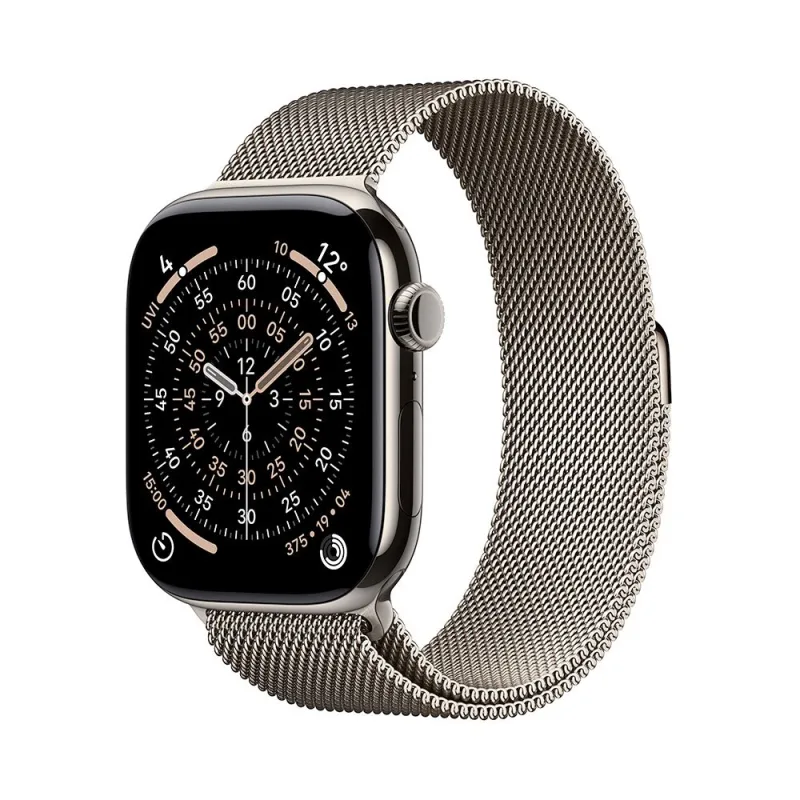 Apple Watch Series 11 GPS + Cellular 42mm Prírodný titán s prírodným milánskym ťahom