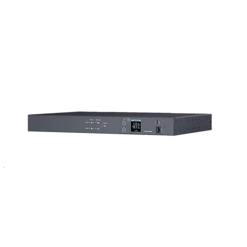 CyberPower Rack ATS PDU, Metered, 1U, 16A, vstup 2x IEC C20, výstup 8x C13, 2x IEC C19 (PDU24005)