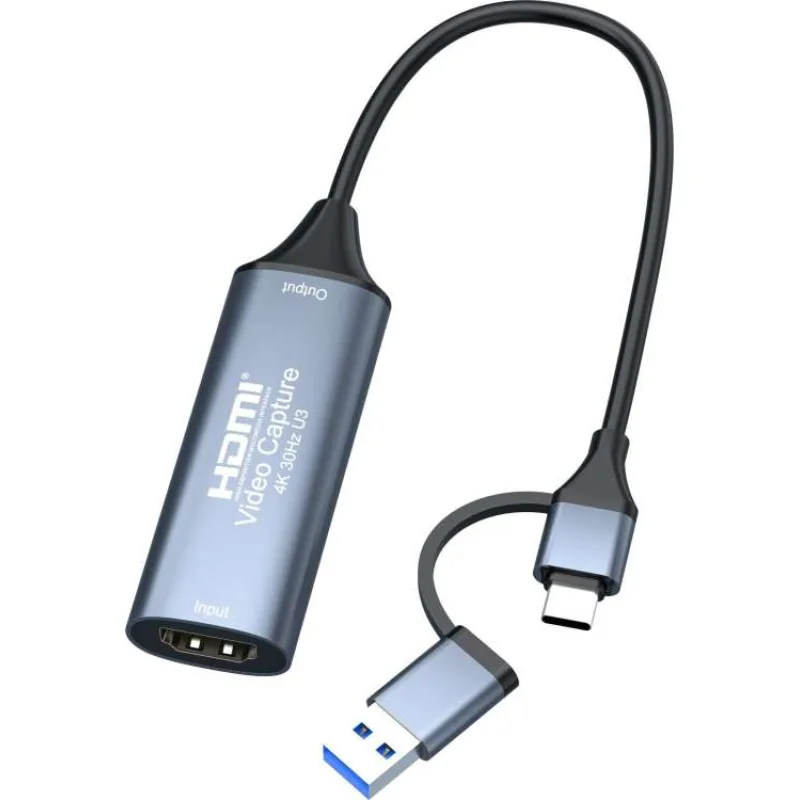 PREMIUMCORD HDMI capture/grabber pro záznam Video/Audio signálu do počítače s konektorem USB3.0 a USB-C (ku2grab7)