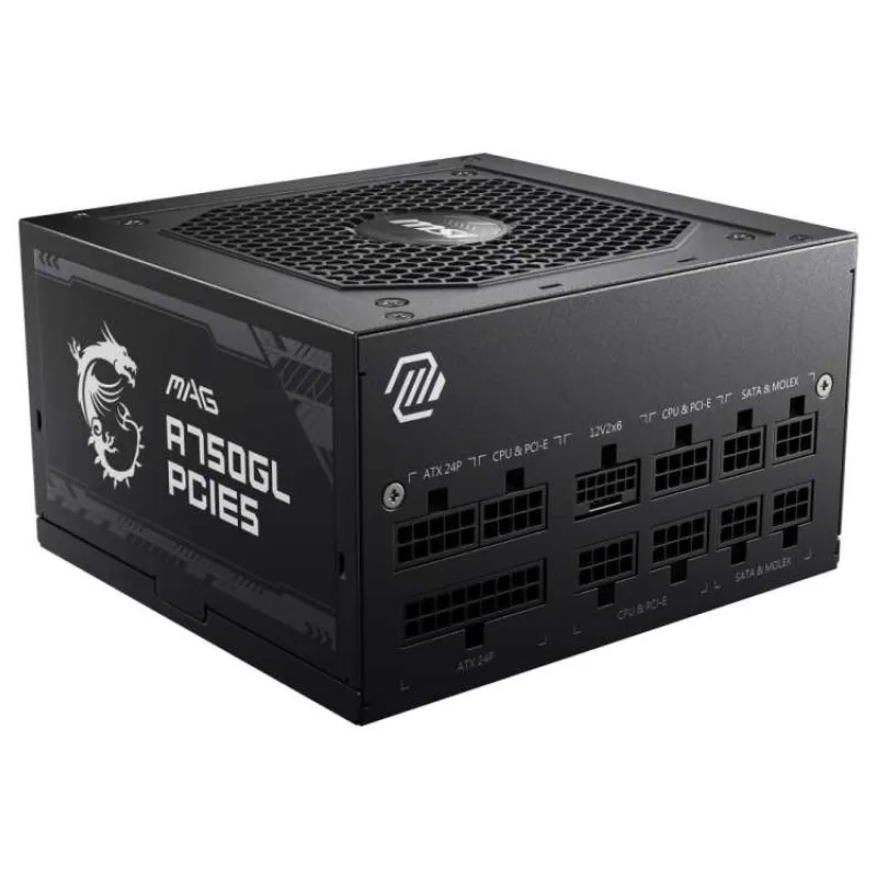 MSI zdroj MAG A750GL PCIE5 II/ 750W/ ATX3.1/ akt. PFC/ 7 let celk. záruka/ 120mm fan/ modulární kabeláž/ 80PLUS Gold (306-7ZP8E11-CE0)