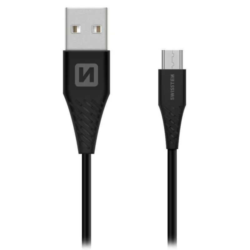 SWISSTEN DATA CABLE USB / MICRO USB 1,5 M ČERNÝ (9mm) (71504303)