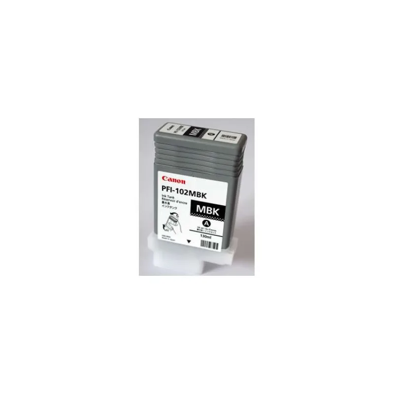 kazeta CANON PFI-102MBK matte black iPF 500/510/600/605/610/650/655/700/710/720/750/755/760/765, LP 17/24 (130 ml) (0894B001)