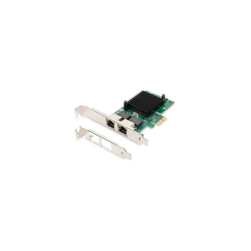 Digitus Karta Gigabit Ethernet PCI Express, dvouportová 32bitový držák s nízkým profilem, čipová sada Intel (DN-10132)