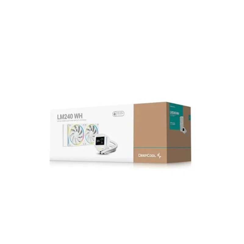 DEEPCOOL Vodní chladič LM240 WH, ARGB, 2x 120mm, AM5, LGA1851, bílá (R-LM240-WHDMMC-1)