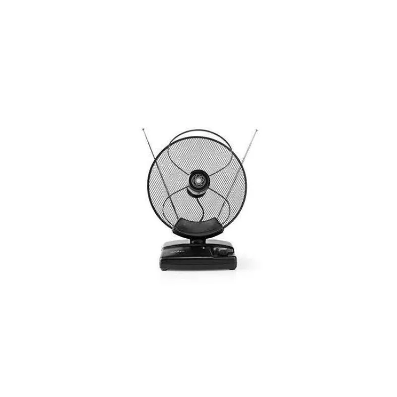 NEDIS aktivní pokojová DVB-T/T2 anténa/ FM / UHF / VHF/ rozsah příjmu 0-25 km/ LTE700/ zesílení 36 dB/ ovládání zesílení (ANIR2503BK700)