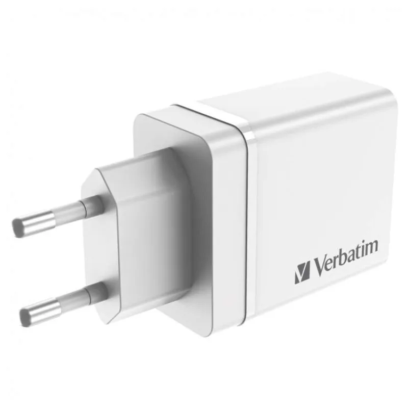 VERBATIM Univerzální adaptér nabíječka CHR-30EU2, 30W, 1x USB-C, 3x USB bílá (49701)