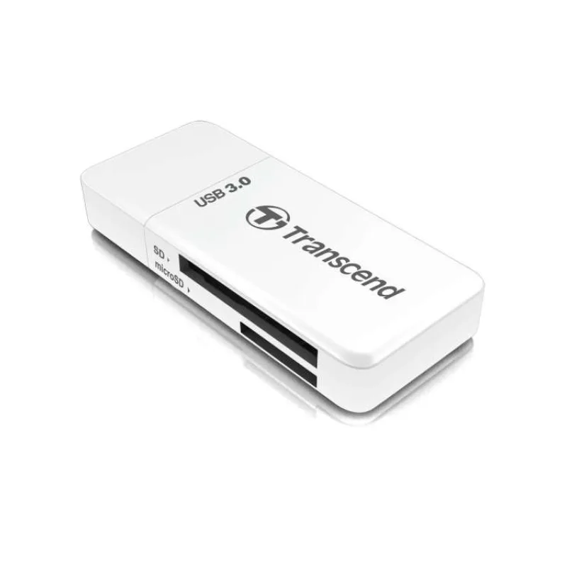 Transcend RDF5 USB 3.0 čtečka paměťových karet SDHC (UHS-I)/SDXC (UHS-I)/microSDHC (UHS-I)/microSDXC (UHS-I), bílá (TS-RDF5W)