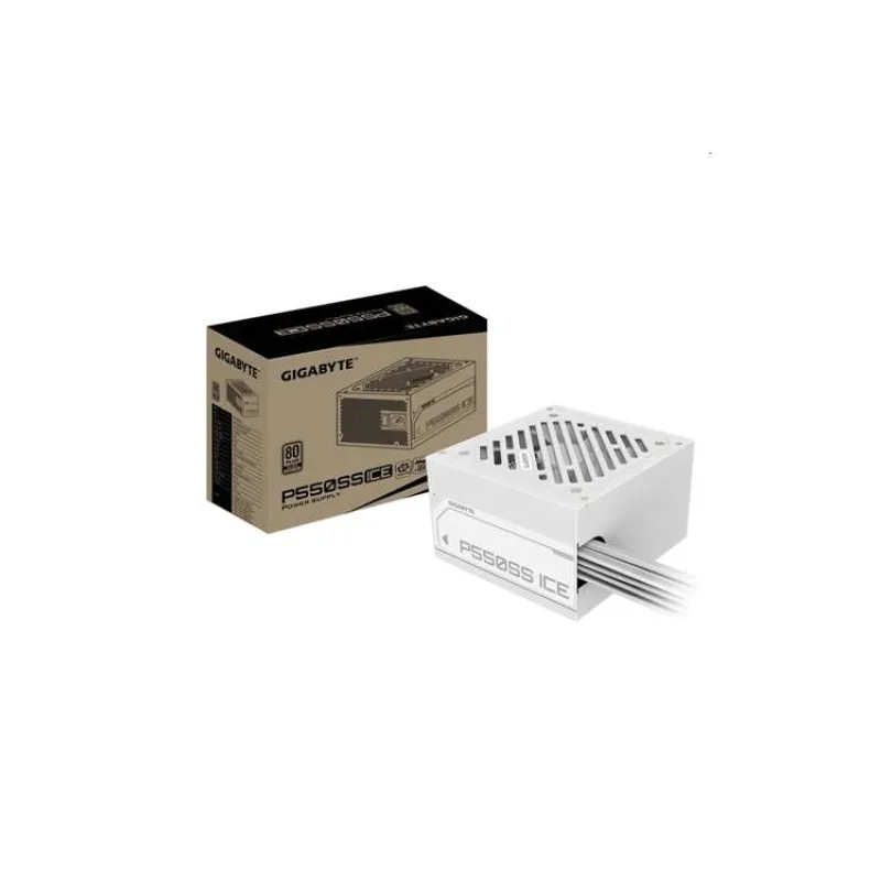 GIGABYTE zdroj P550SS ICE, 550W, 80+ Silver, 120mm, ATX 3.0, bílá (GP-P550SS ICE)