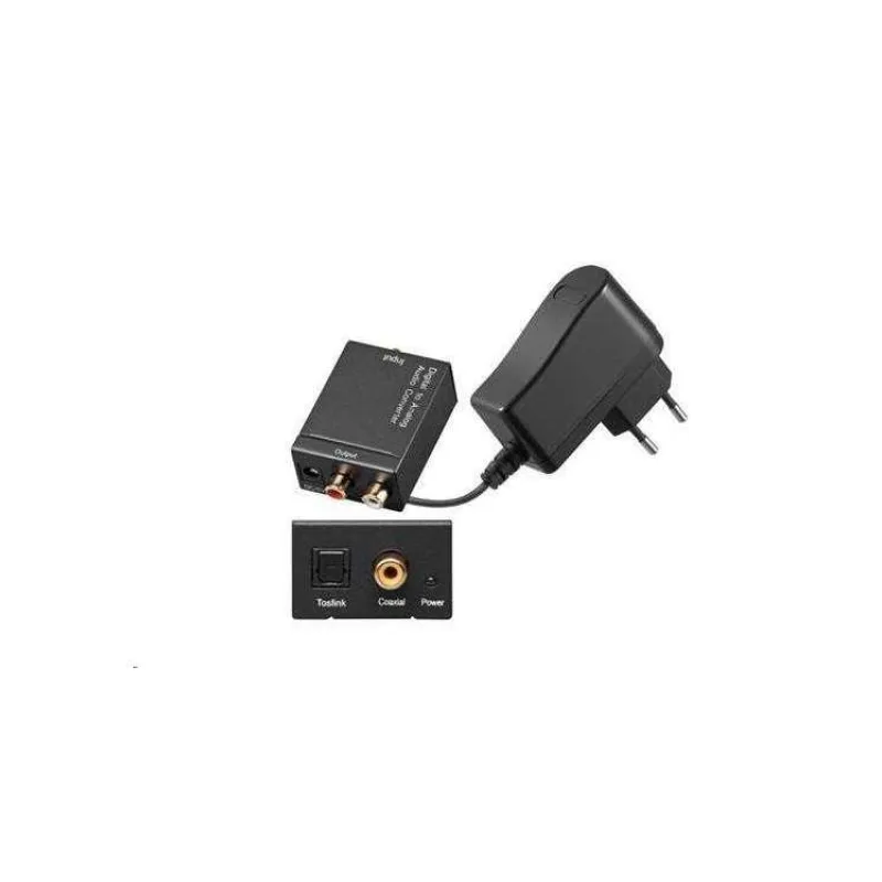 Premiumcord Převodník z digitálního signálu SPDIF a optického Toslink na 2x CINCH (kjtosred04)