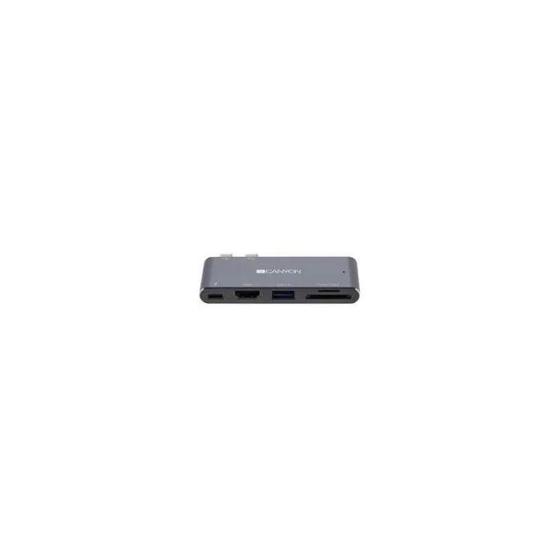 Canyon DS-5, Thunderbolt 3 Docking Station, 5 portov, 1xThunderbolt 3+1xUSB3.0+1xHDM+SD a TF Reader (CNS-TDS05DG)