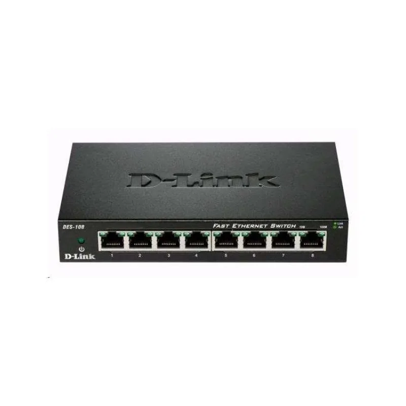 D-Link DES-108/E 8-port 10/100 Metal Housing Unmanaged Desktop Switch (DES-108/E)