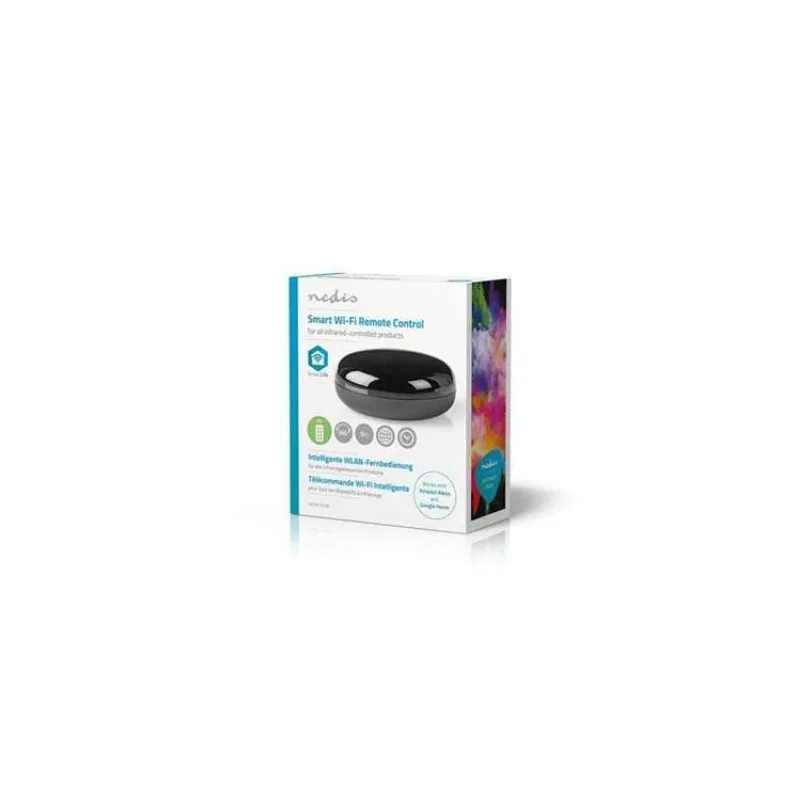 NEDIS Wi-Fi chytrý univerzální dálkový ovladač/ infračervený/ USB/ Google Home/ Alexa/ černý (WIFIRC10CBK)