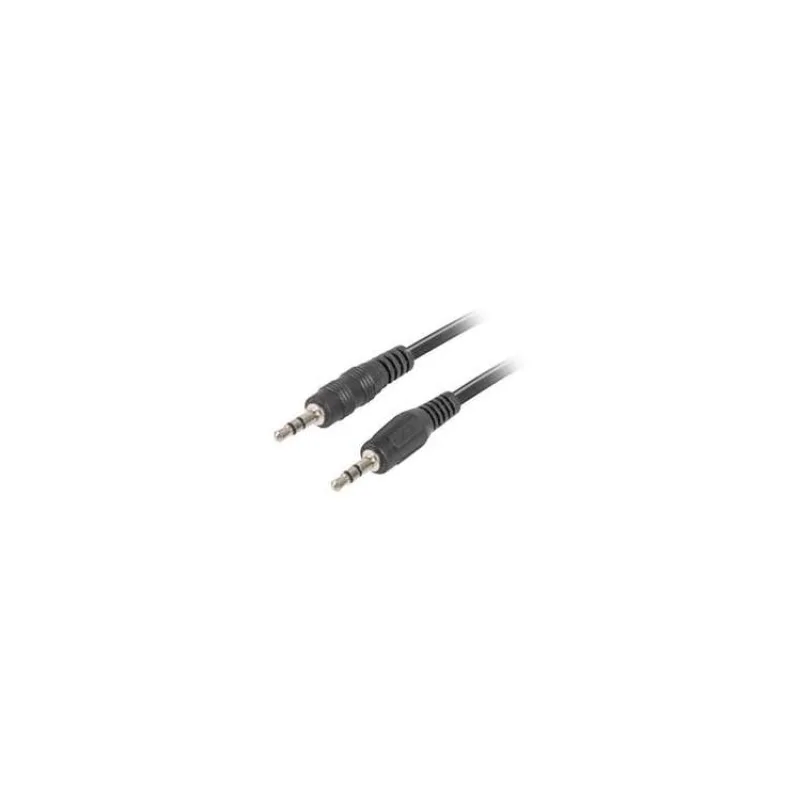 LANBERG Minijack 3.5mm M / M 3 PIN kabel 1,2m, černý (CA-MJMJ-10CC-0012-BK)
