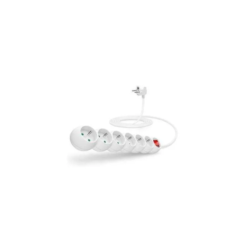 CONNECT IT prodlužovací kabel 230 V, 6 zásuvek, 3 m, s vypínačem (bílý) (CI-1282)
