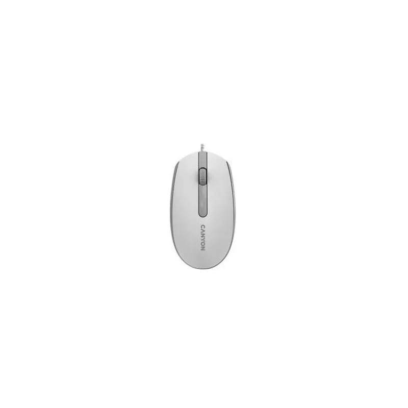 Canyon M-10, symetrická optická myš s efektom hladkého posuvu, USB, 1.000 dpi, 3 tlač, šedo-biela (CNE-CMS10WG)