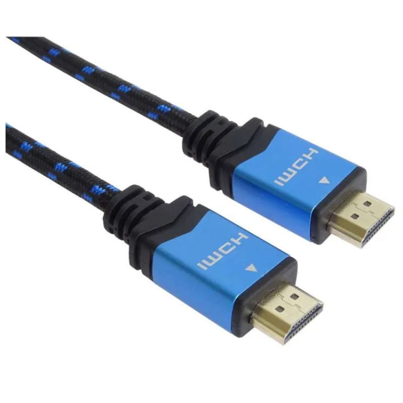 PremiumCord Ultra HDTV 4K@60Hz kabel HDMI 2.0b kovové+zlacené konektory 2m bavlněné opláštění kabelu (kphdm2m2)