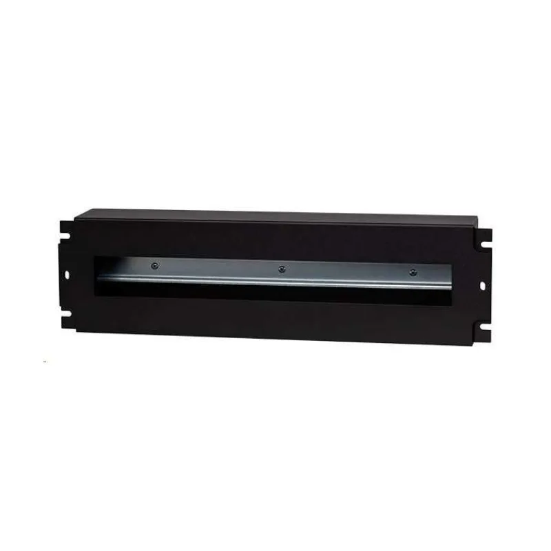 LEXI-Net 19" jističová DIN lišta 3U, 22 modulů, černá (LX19-3U-B)