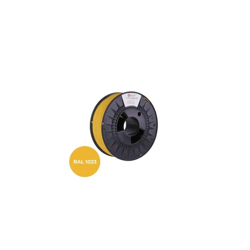 Filament C-TECH PREMIUM LINE, TPU 90A, flexibilný, dopravná žltá, RAL1023, 1,75mm, 1kg (3DF-P-TPU90A-1.75-10)