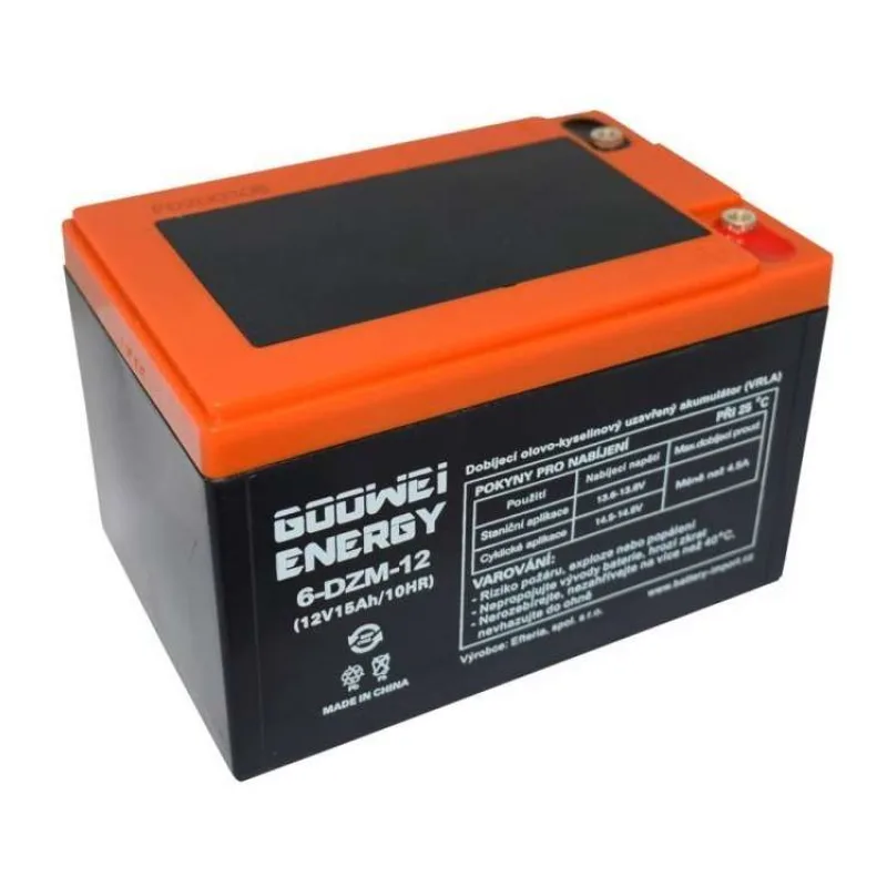 GOOWEI ENERGY Pb trakční záložní akumulátor VRLA GEL 12V/15Ah (6-DZM-12) (6-DZM-12)