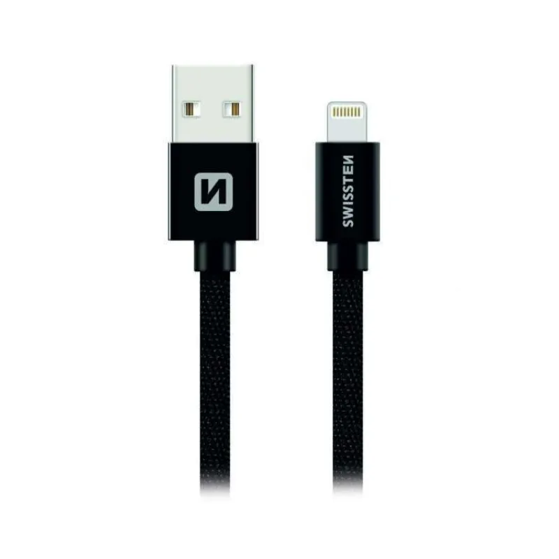 SWISSTEN DATA CABLE USB / LIGHTNING TEXTILE 1,2M BLACK (71523201)