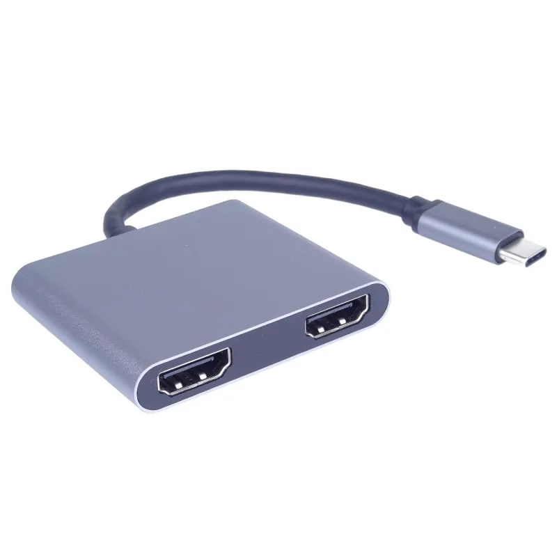 PremiumCord MST adaptér USB-C na 2x HDMI, USB3.0, PD, 4K a FULL HD…