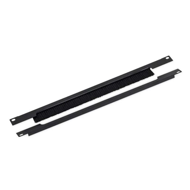 19" priechodný panel 1U rozdelený horizont. 350x21mm šedý (RAC-ZP-X03-A3)
