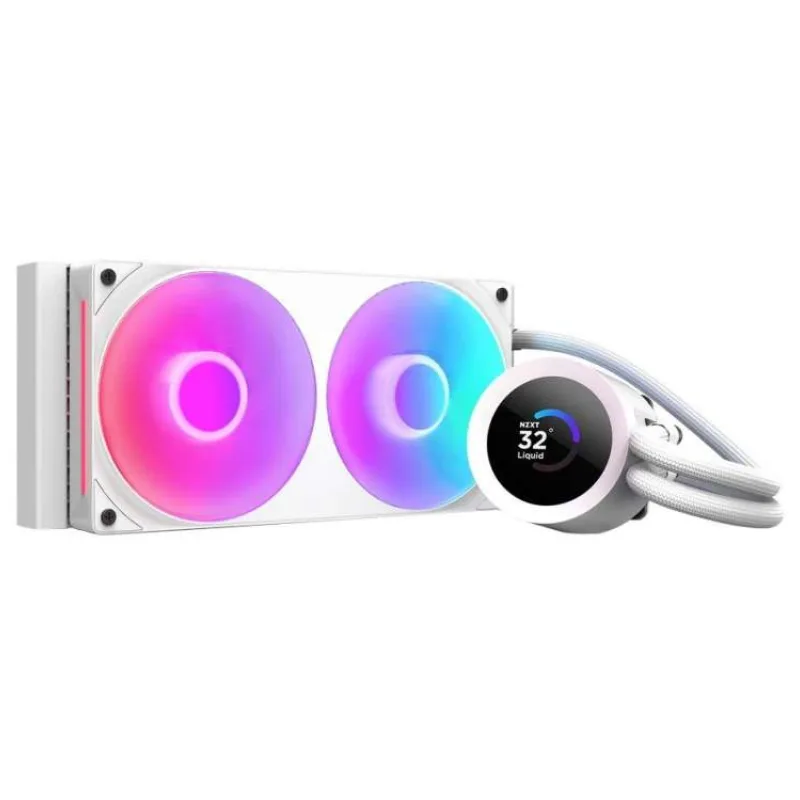 NZXT vodní chladič Kraken 240 / 2x120mm fan / 4-pin PWM / LCD disp. / 6 let (RL-KR240-W2)